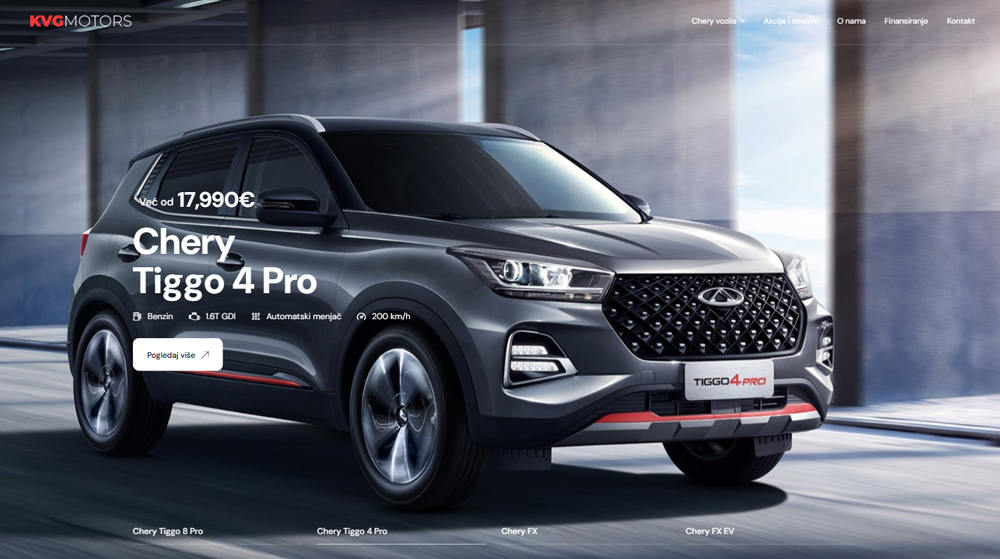 KVG Motors Websajt